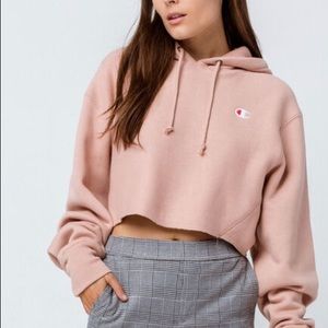cropped champion hoodie